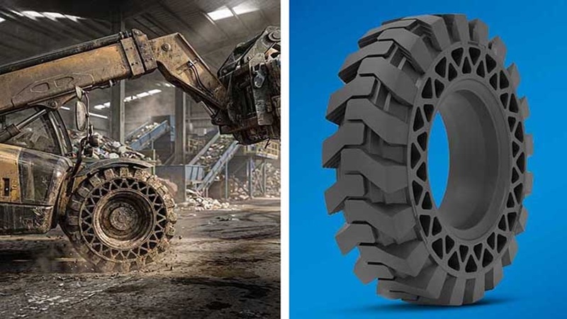 Вы сейчас просматриваете Magna Tyres представила новые безвоздушные шины для индустриальной спецтехники